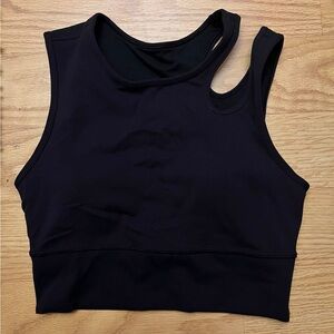 Black Sleeveless Crop Top Lululemon size 6